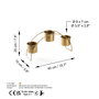 Aberto Design GED-012 Accesorio Decorativo de Metal Dorado